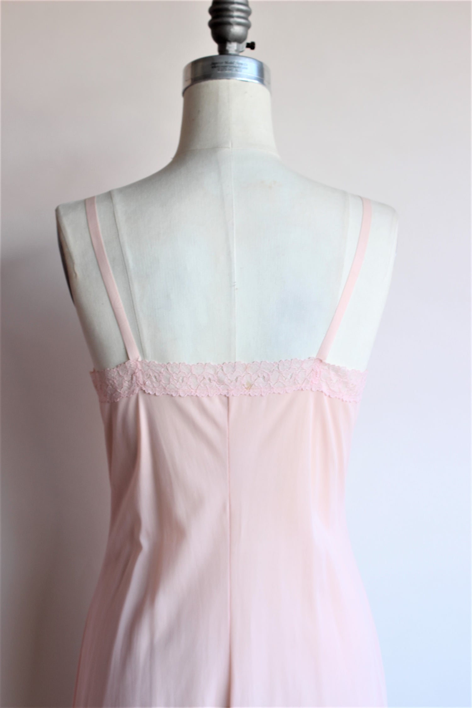 Vintage 1960s Pink Nylon Slip by Walker Reid
