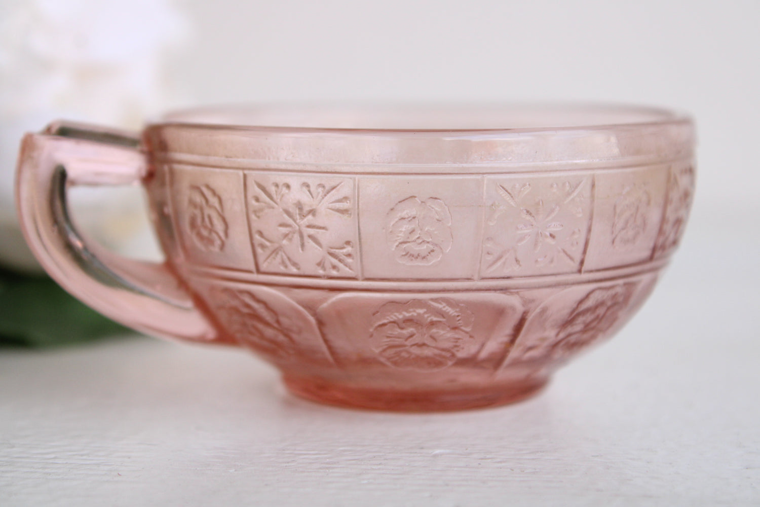 Vintage Pink Depression Glass Tea or Demitasse Cup