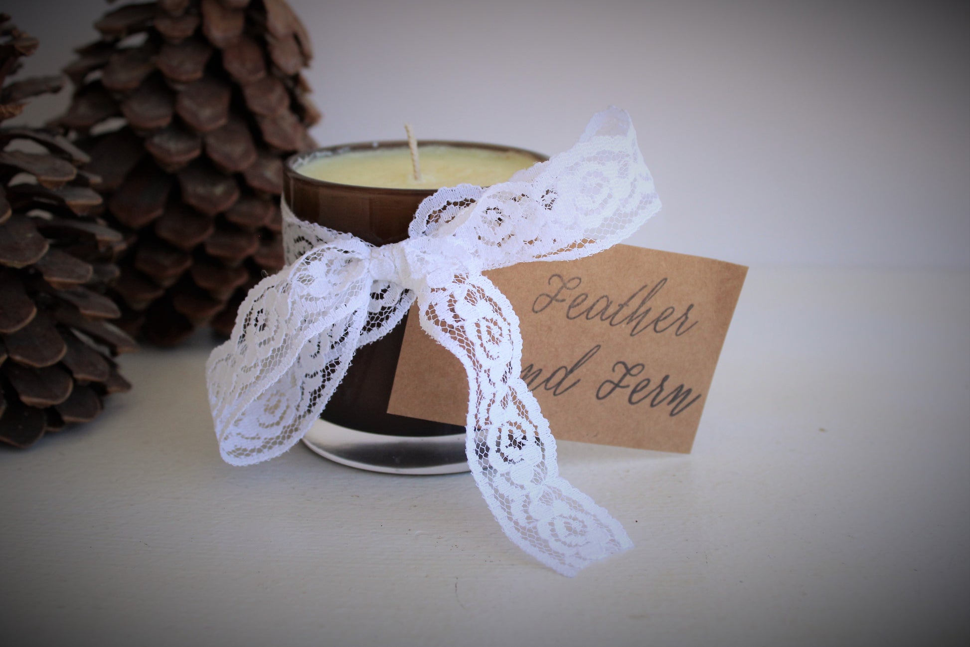 "Jack O Latte" Soy Candle Spiced Espresso and Chocolate With Hand Torn Label