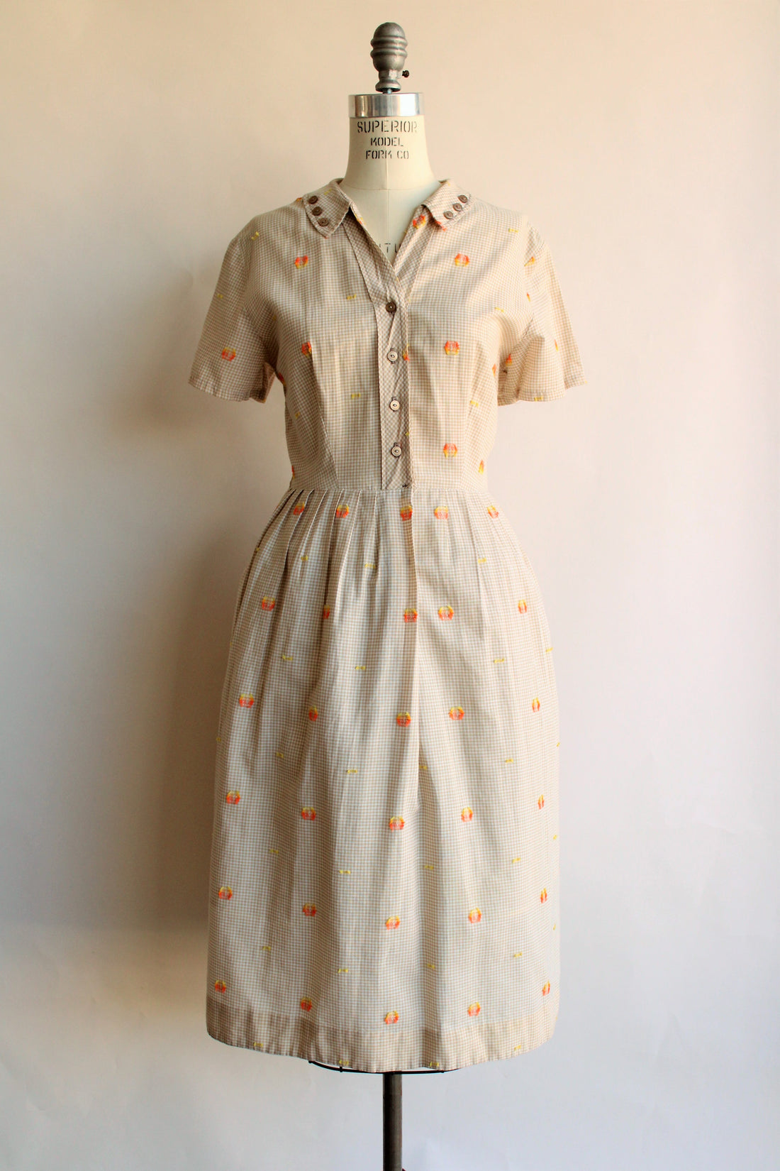 Vintage 1960's Embroidered Gingham Dress – Toadstool Farm Vintage