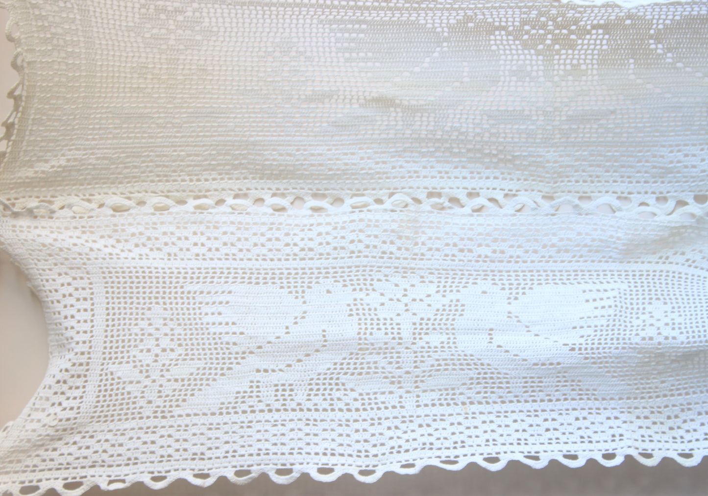 Vintage 1960s Crochet Table runners or Sofa Covers