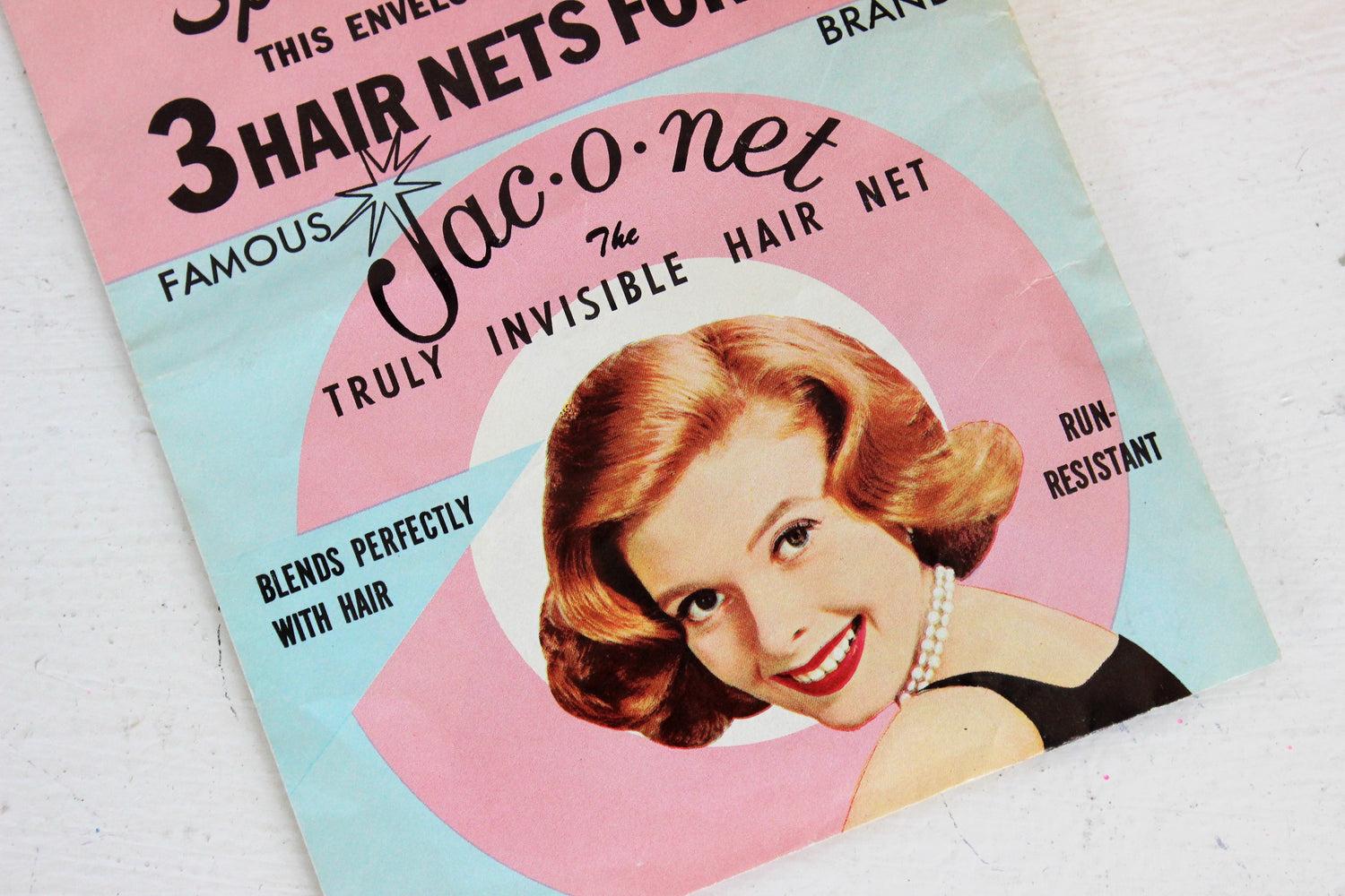 Vintage 1960 Jac-O-Net Hair Nets in Medium Brown