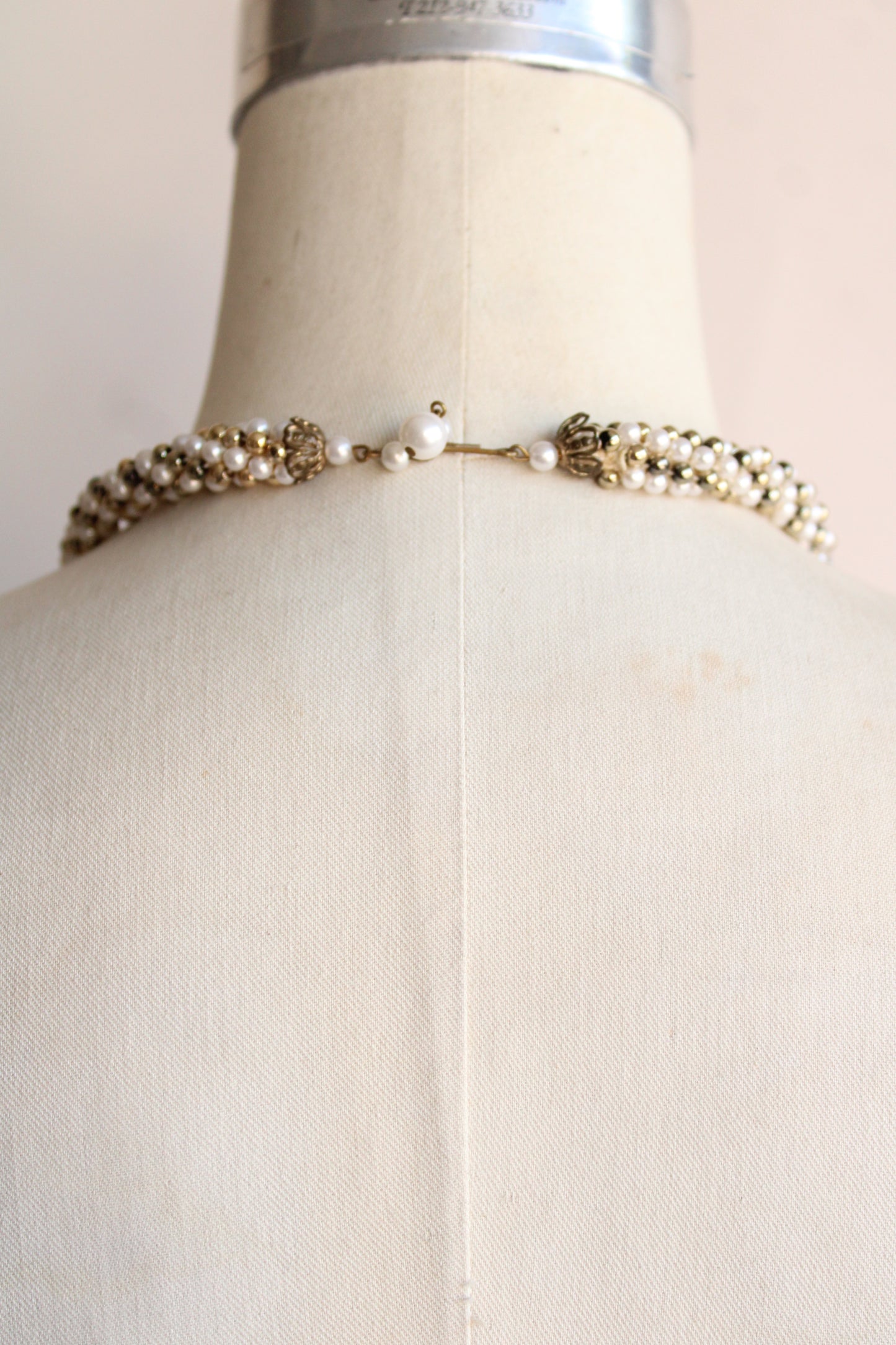 Vintage 1950s 1960s Twisted Six Strand Faux Pearls Necklace