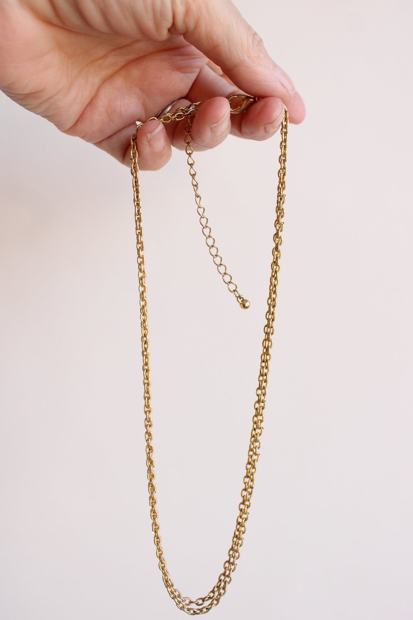 Vintage Double Strand Gold Chain Necklace