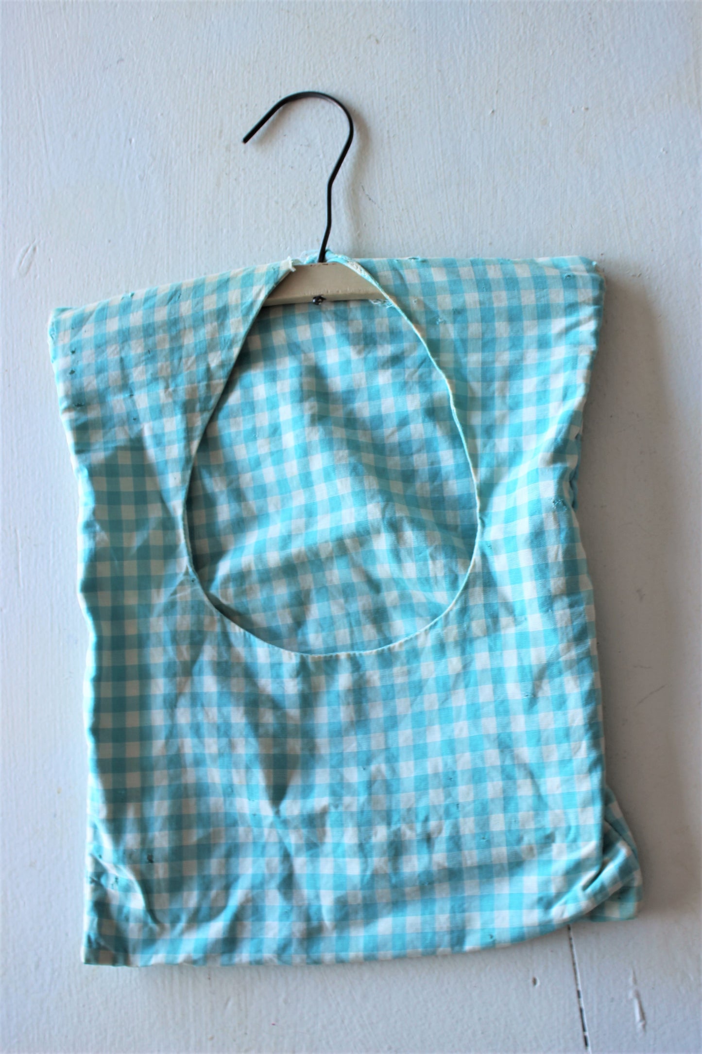 Vintage 1950s Gingham Clothespin Bag