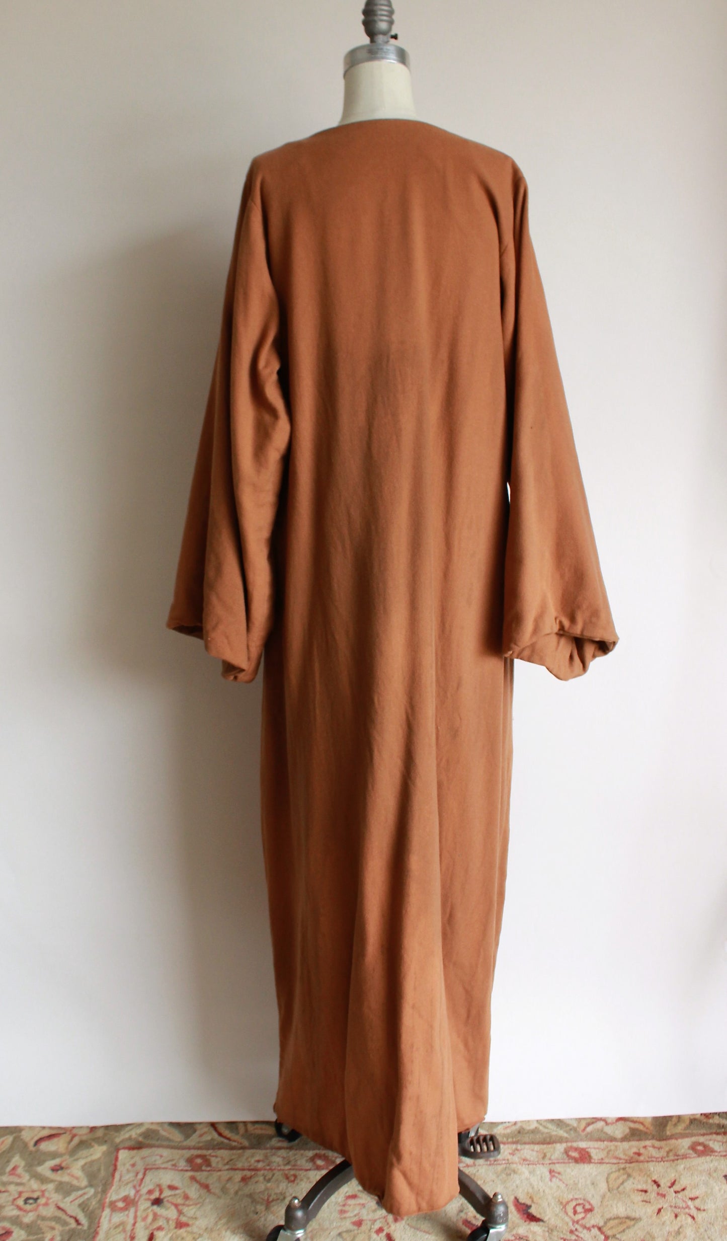 Vintage Costume Long Brown Wool Dress