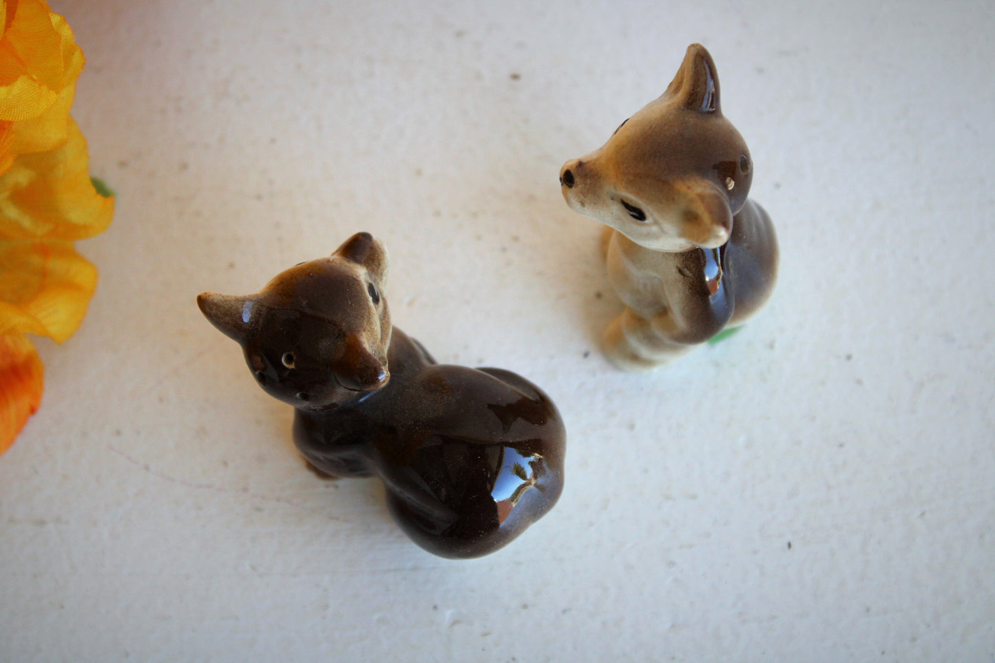Vintage 1940s Bear Salt and Pepper Shakers From Japan