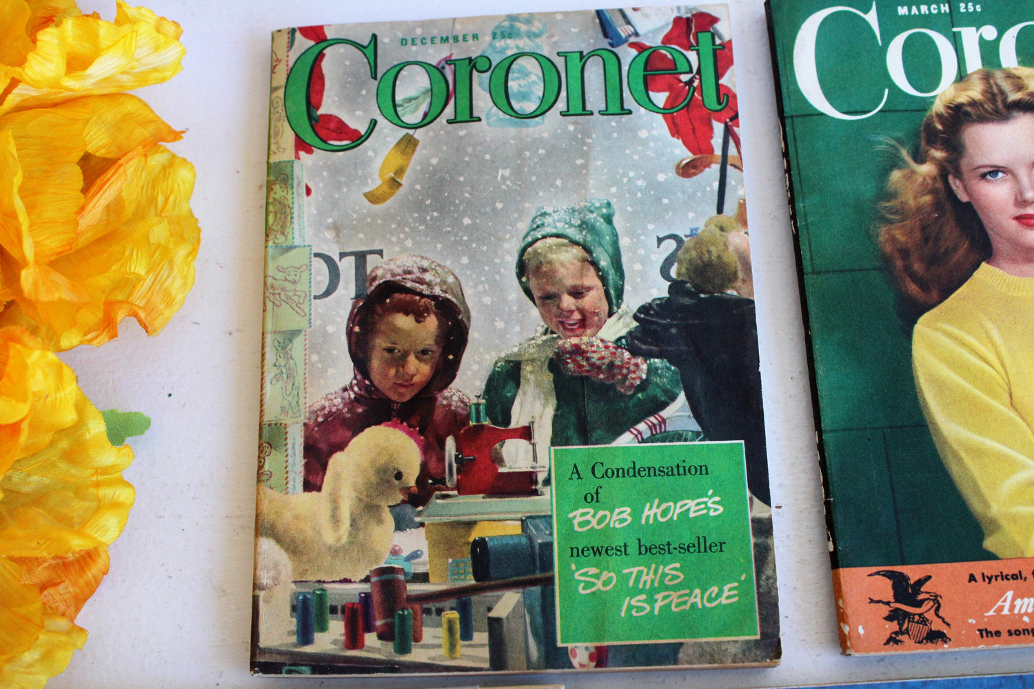 Vintage 1940s Set of Five Coronet Magazines