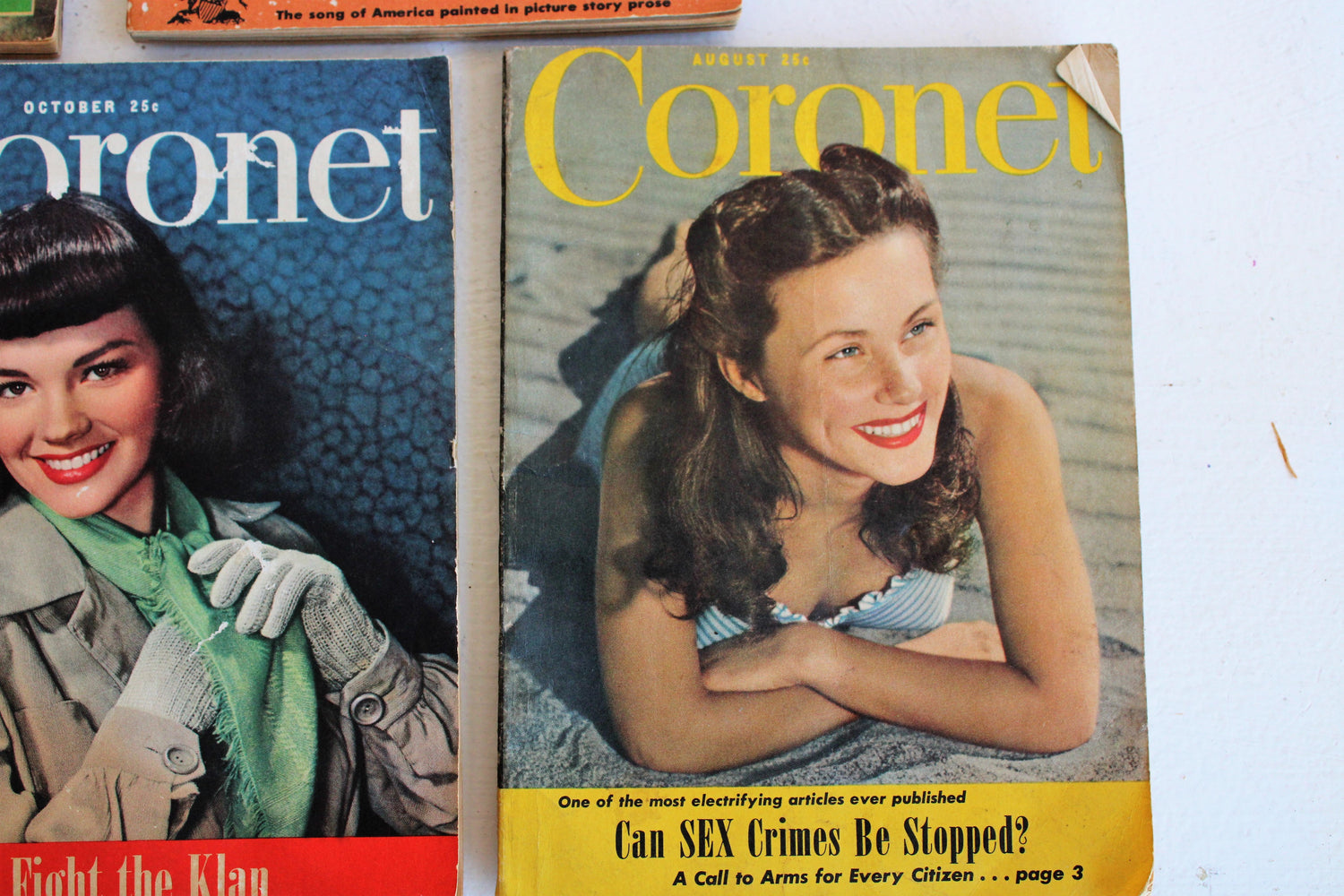 Vintage 1940s Set of Five Coronet Magazines
