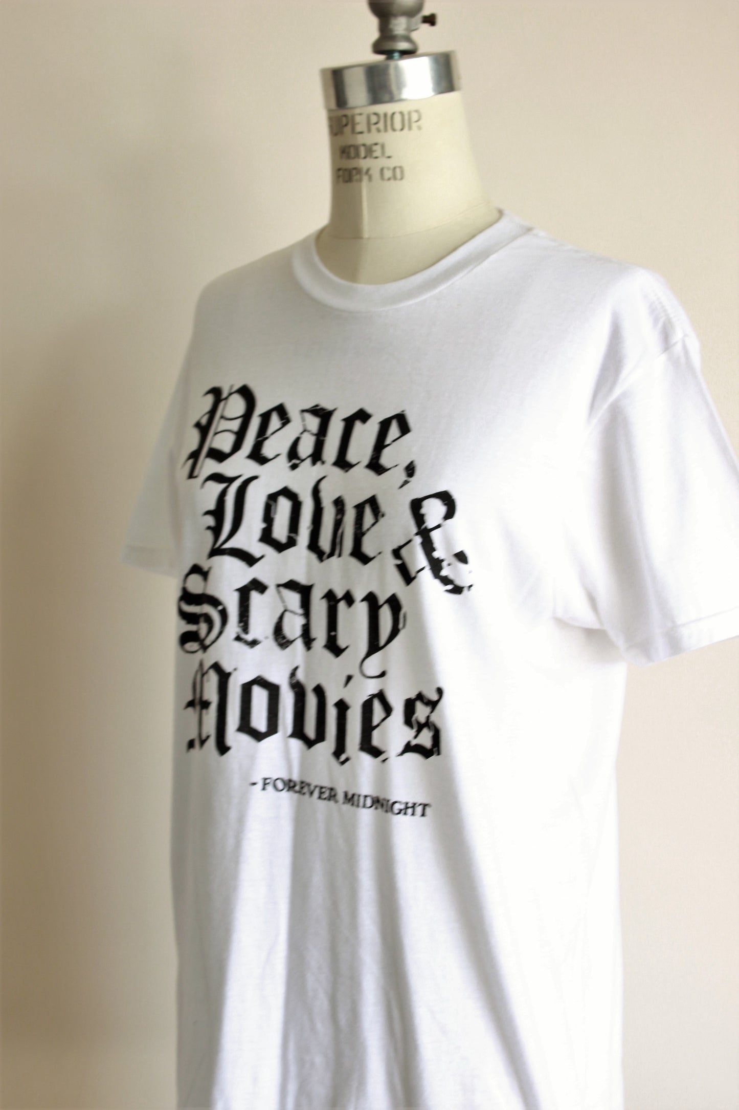 Peace, Love and Scary Movies T shirt
