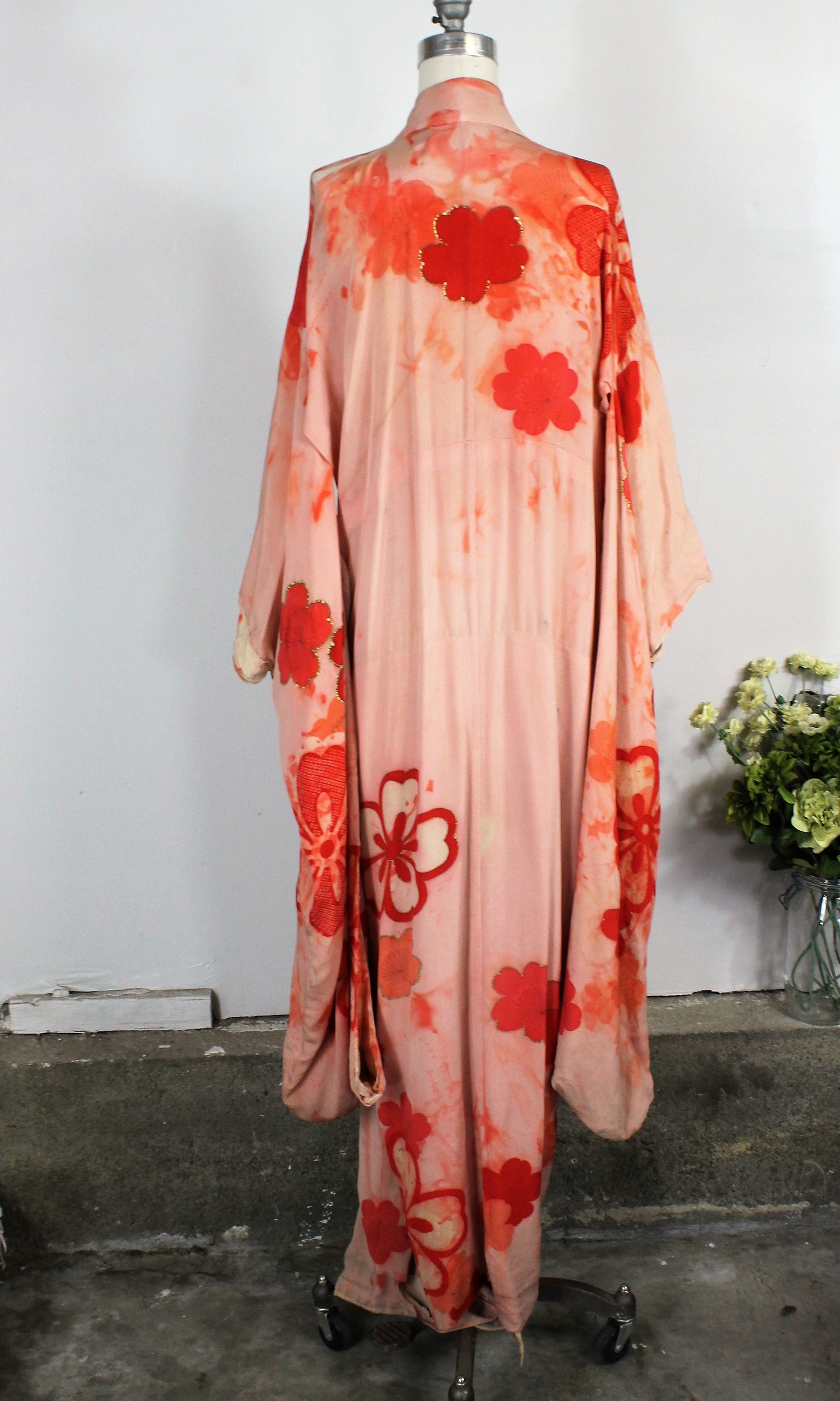 Vintage Silk And Rayon Kimono