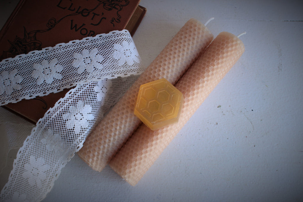 "The Bees Knees" Handmade Beeswax Candle and Honey Soap Set