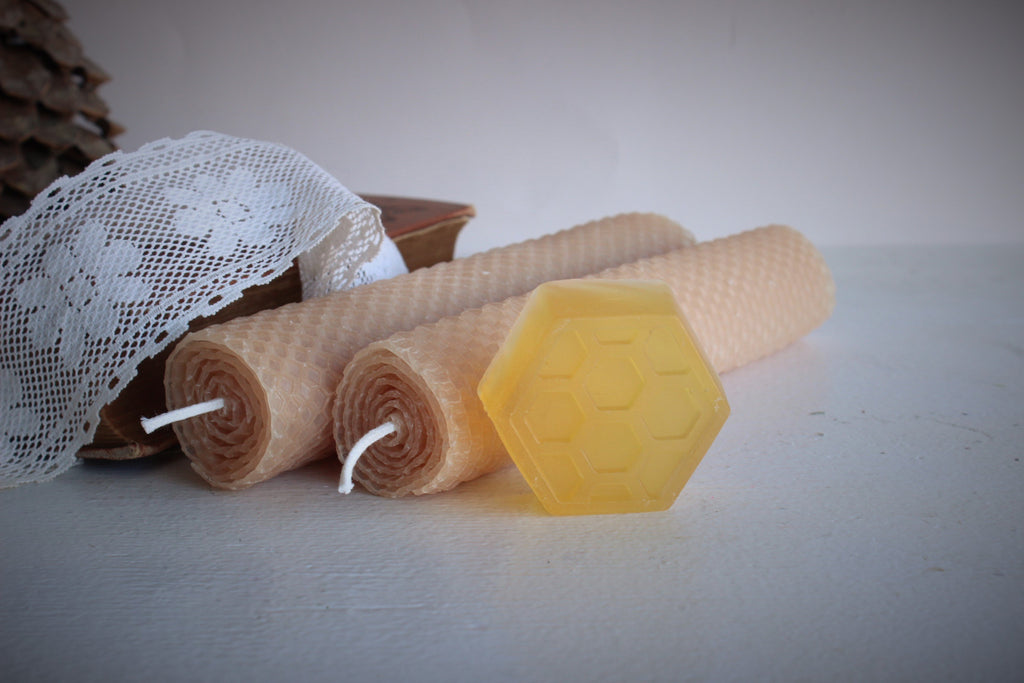 "The Bees Knees" Handmade Beeswax Candle and Honey Soap Set