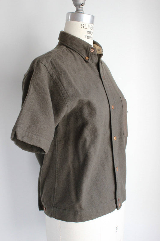 Vintage 1940s Wool Blouse From World War Two-Toadstool Farm Vintage-1940s Wool Top,Frontier Wools,Vintage,Vintage Clothing,Woman's Military Shirt,Women's Army Shirt,World War Two Women's Clothing,WPL 926