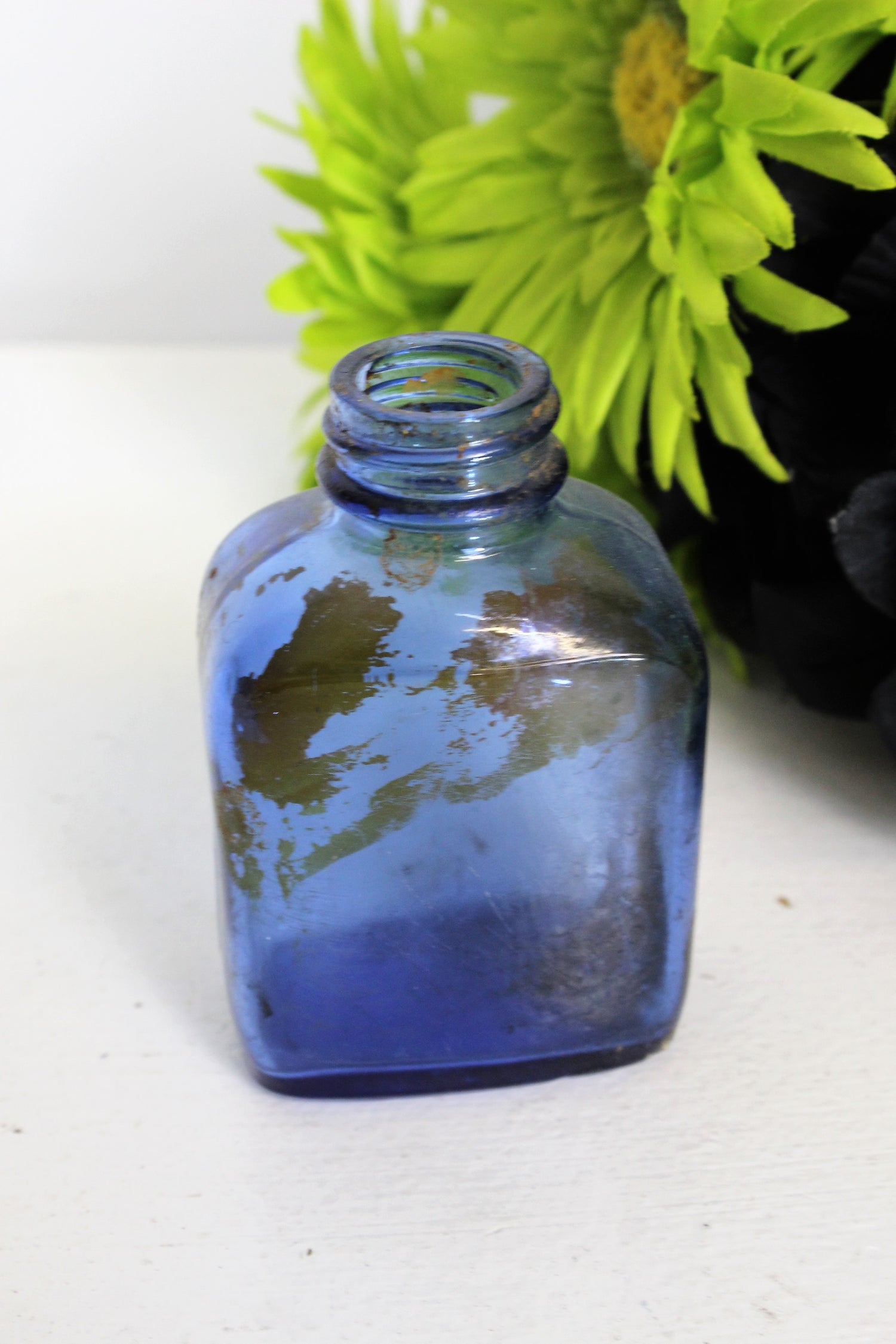 Vintage Cobalt Blue Glass Bottle