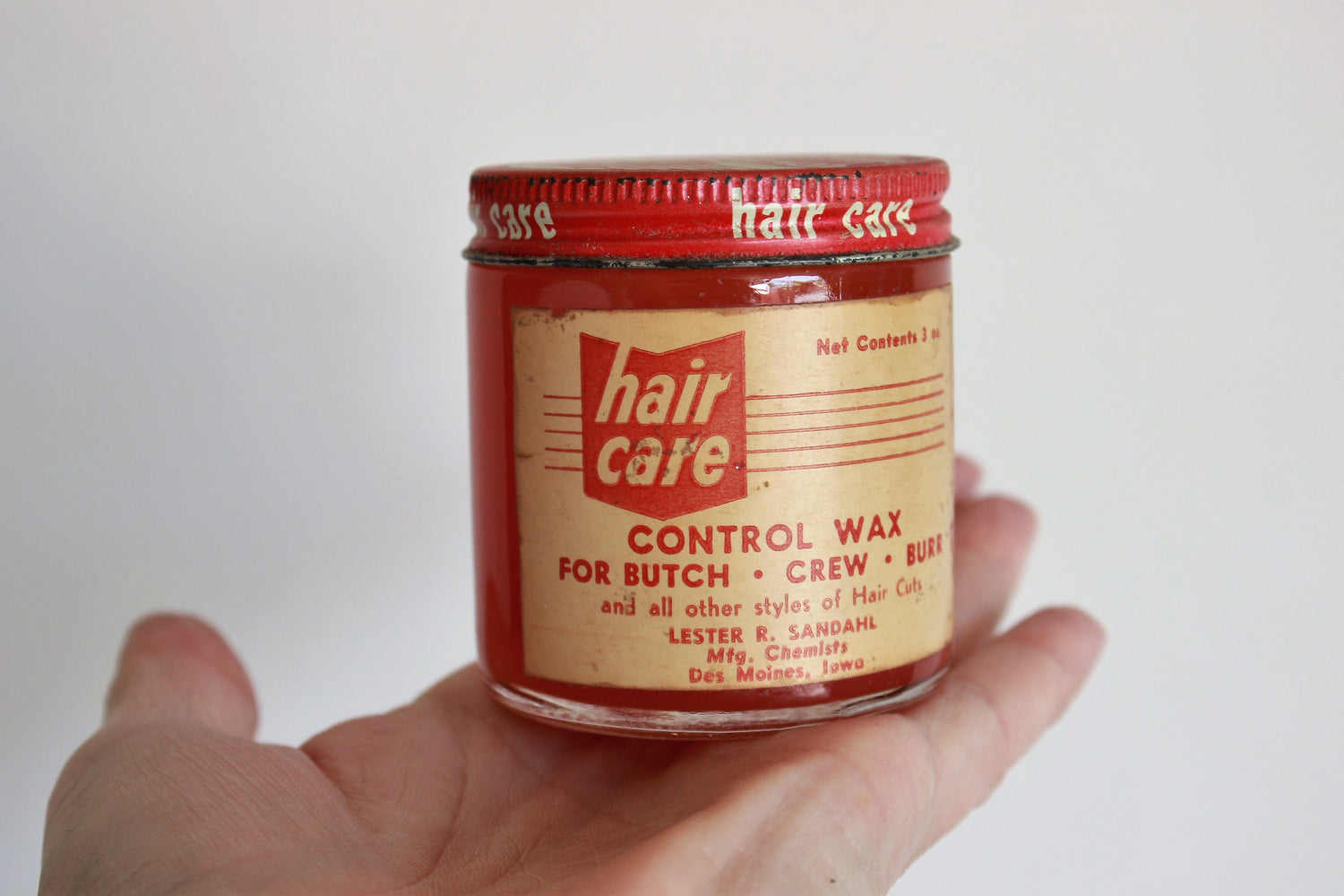 Vintage 1950s Hair Care Styling Wax