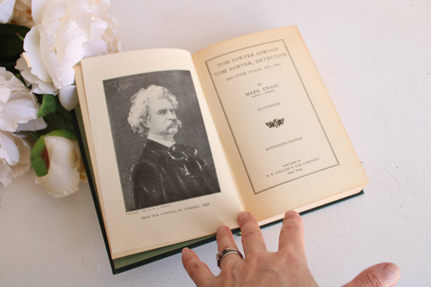 Vintage 1920s Mark Twain Book,  "Tom Sawyer Abroad, Tom Sawyer Detective And Other Stories"
