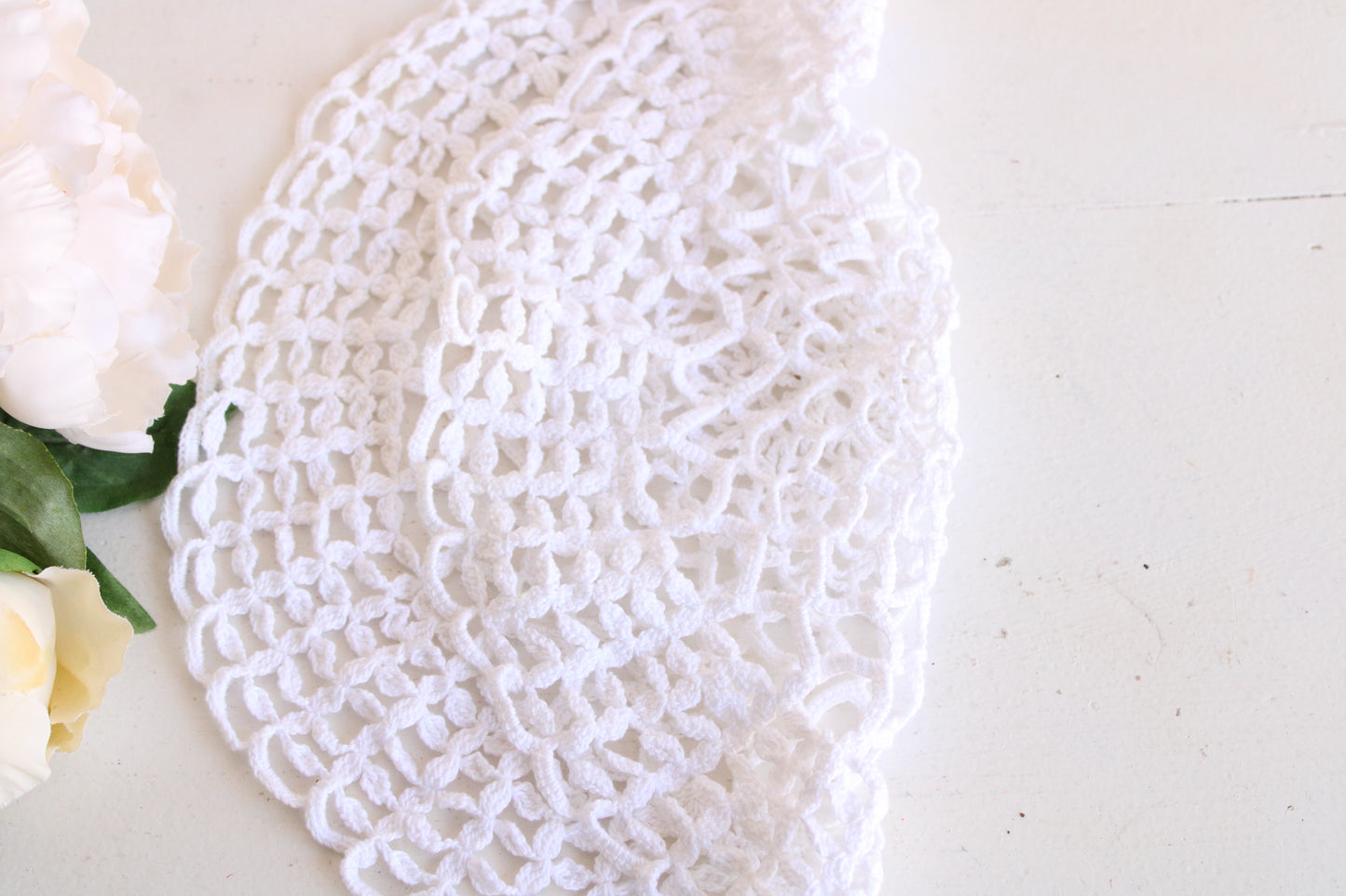 Vintage White Round Crochet Doily
