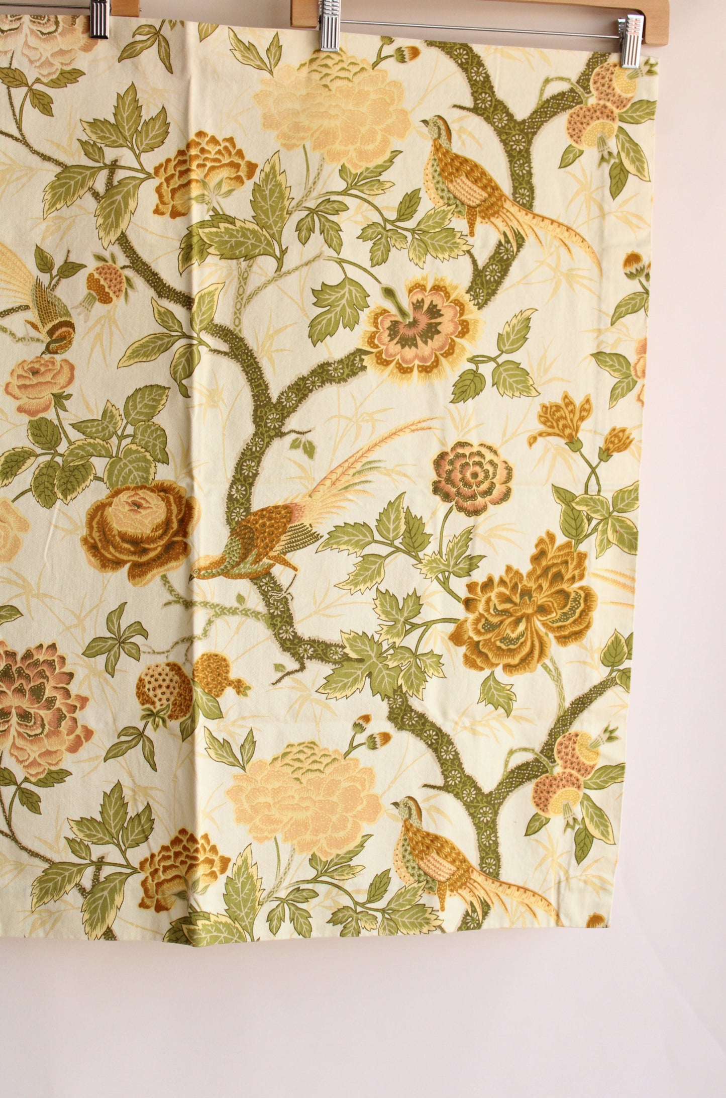 Vintage Curtain Panel Pair In A Chintz Novelty Print