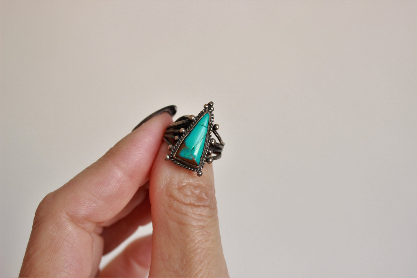 Vintage Silver And Turquoise Ring