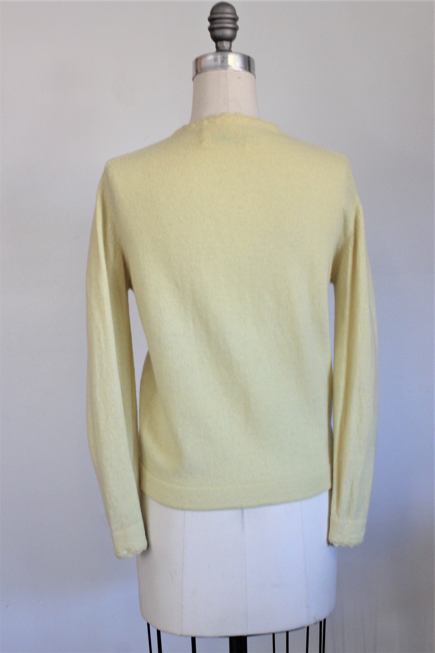 Vintage 1950s Yellow Sweater, Cardigan By Campus Casuals