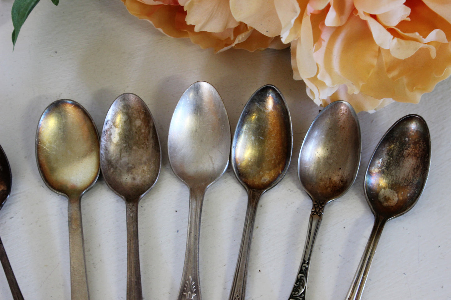 Vintage 1900s Silver Plate Spoon Set