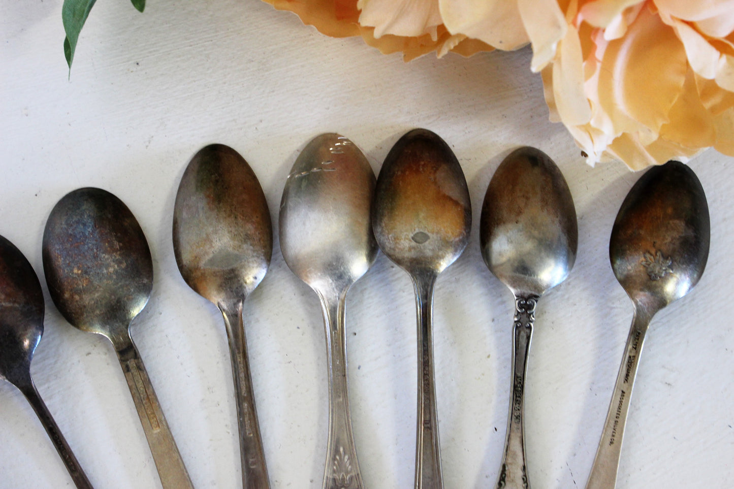 Vintage 1900s Silver Plate Spoon Set