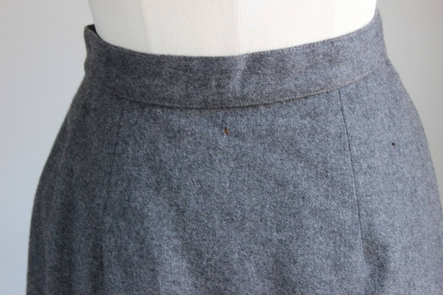Vintage 1970s Grey Wool Skirt by Evan Picone-Toadstool Farm Vintage-1970s Skirt,70s,A Line,Evan Picone,Gray Skirt,Grey Wool,Vintage,Vintage Clothing,Vintage Day Wear,Work Wear