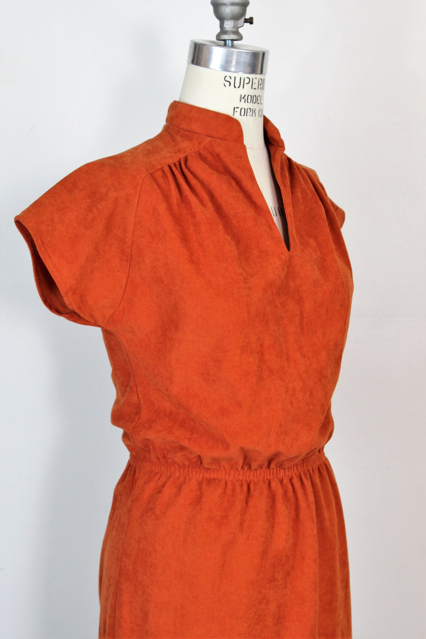 Vintage 1970s Faux Suede Dress By Beeline Fashions