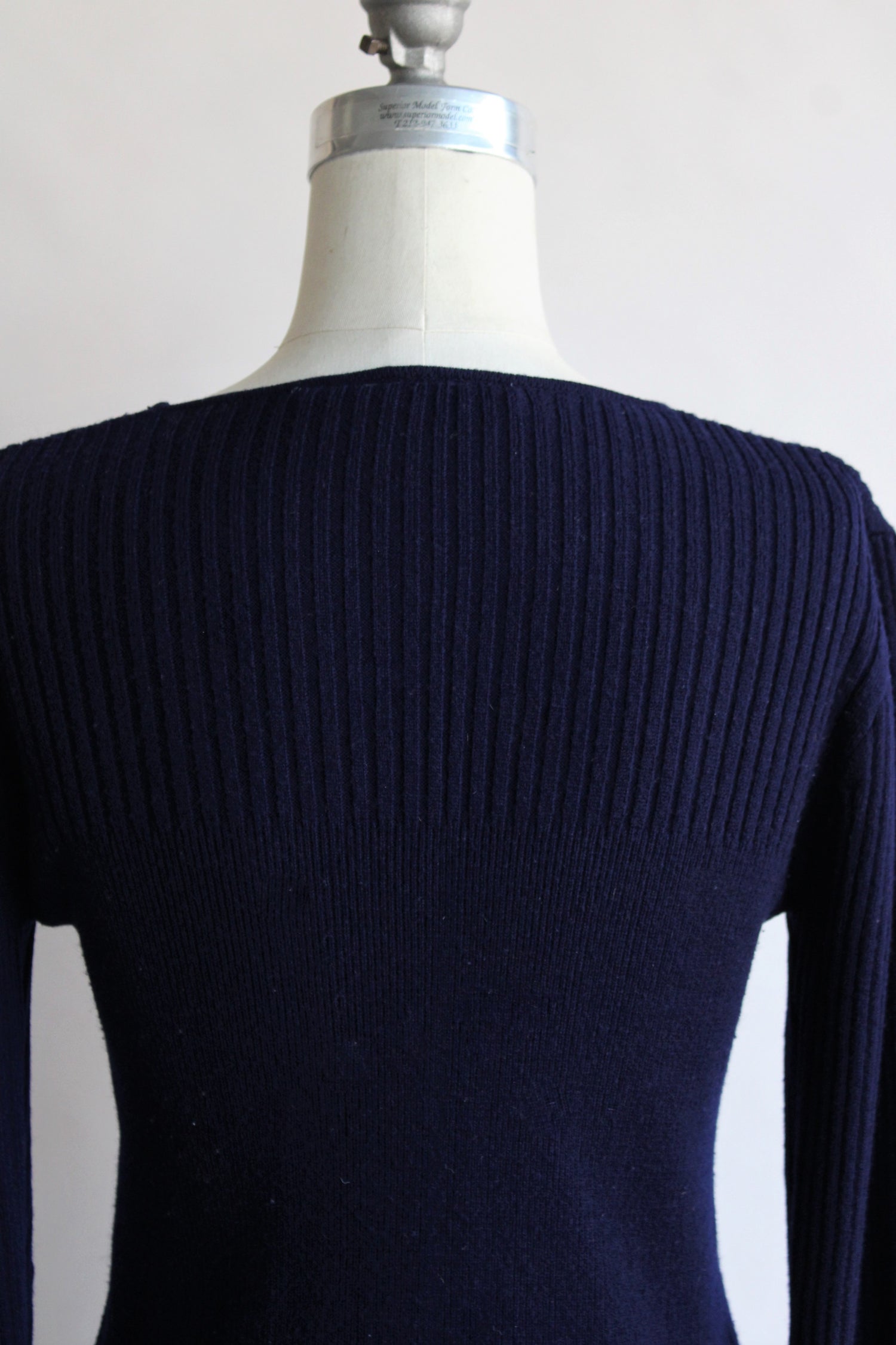 Vintage 1980s Navy Blue Sweater