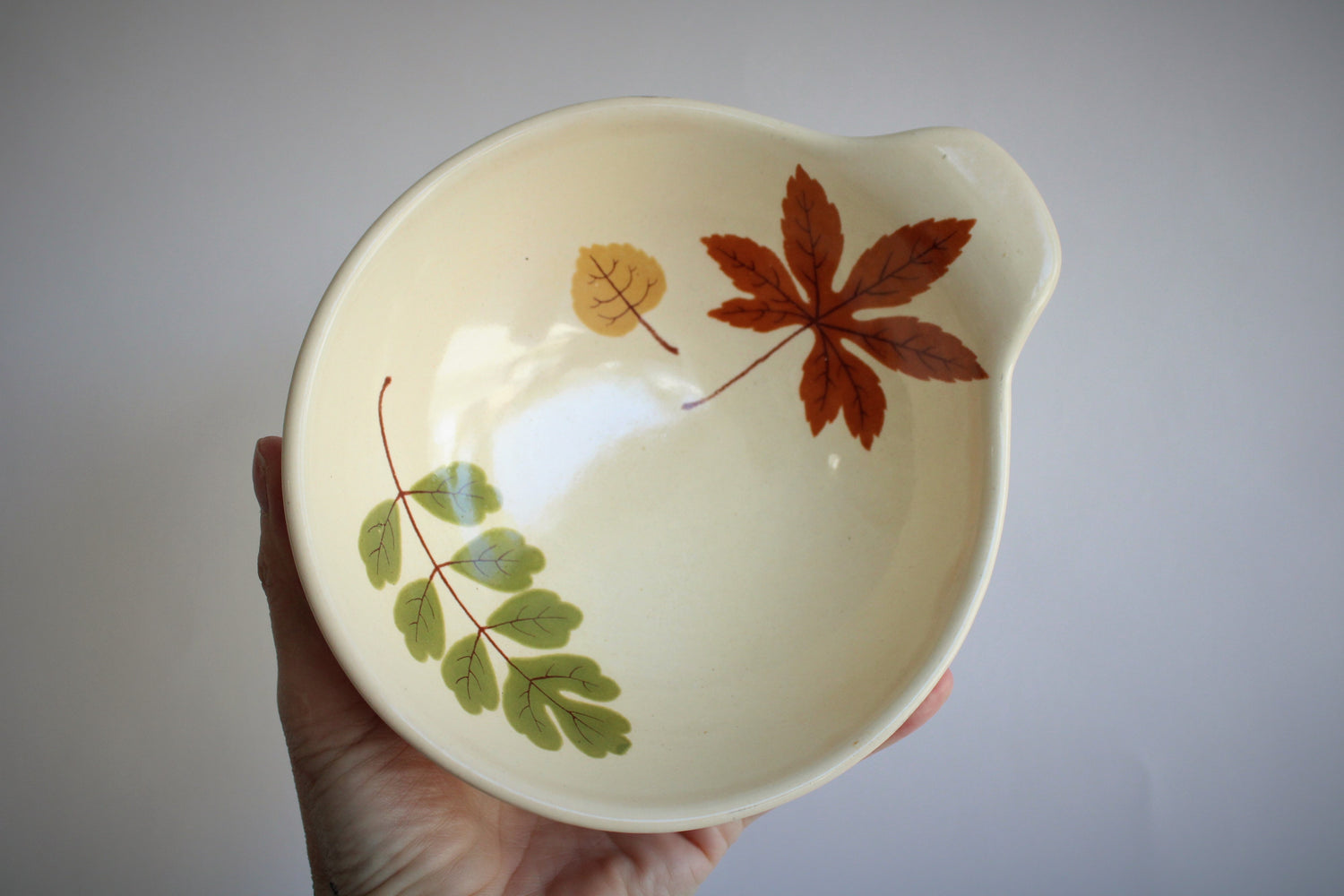 Vintage 1960s Leaf Pattern Bowls, Poppytrail by Metlox Indian Summer