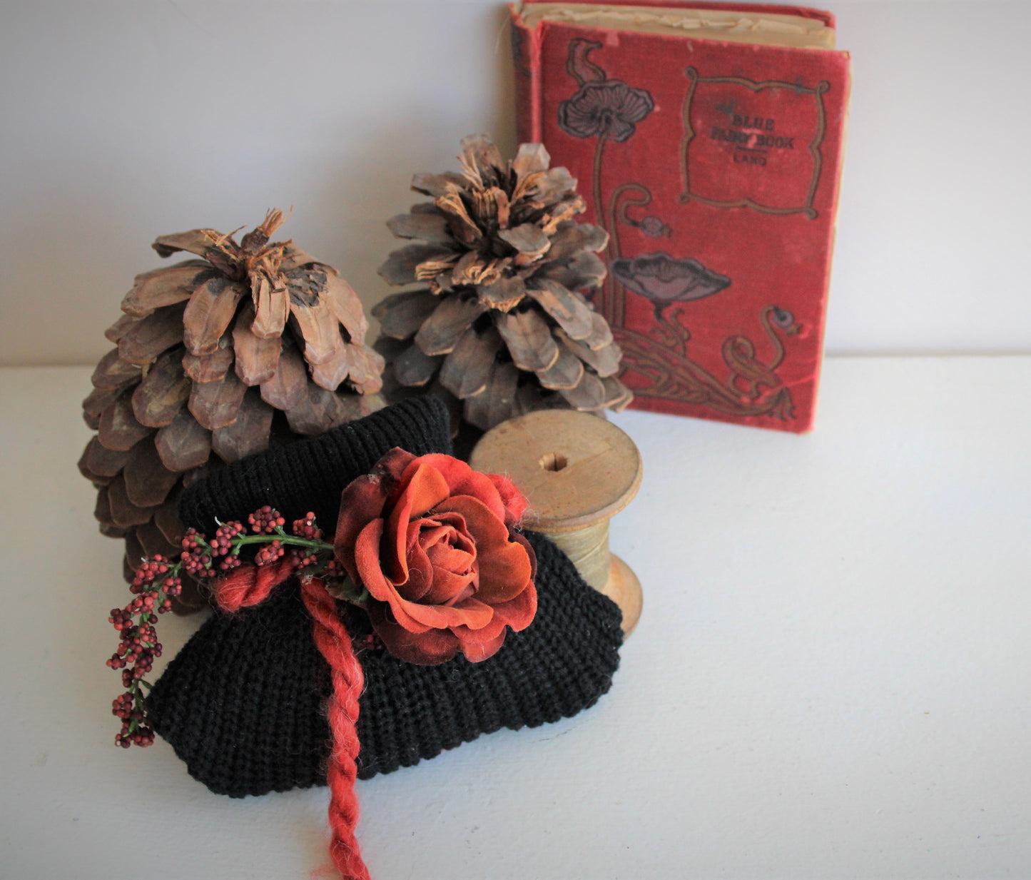 "Winter Witch" Mini Scented Sachet With A Velvet Rose