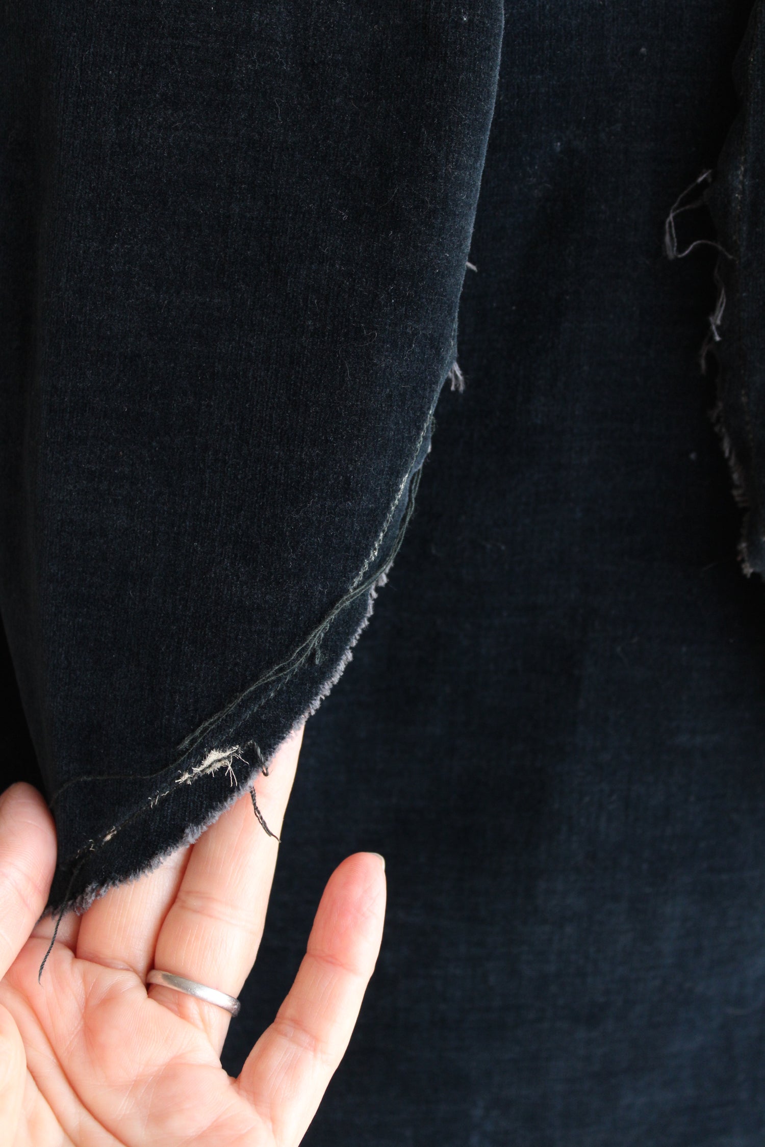 Vintage 1920s Navy Blue Velvet Dress and Bolero Jacket