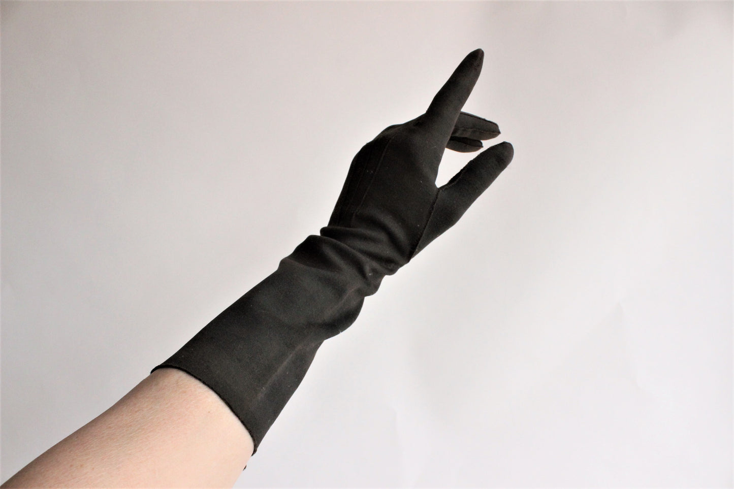 Vintage 1950s 1960s Black Striped Gloves