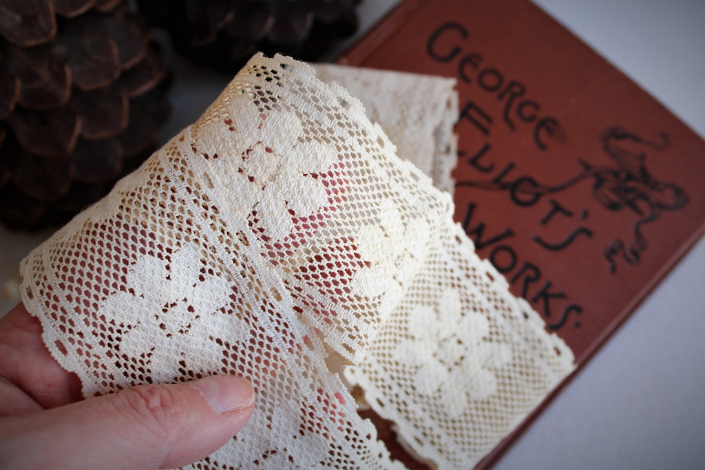 Naturally Plant Dyed Ivory Vintage Lace