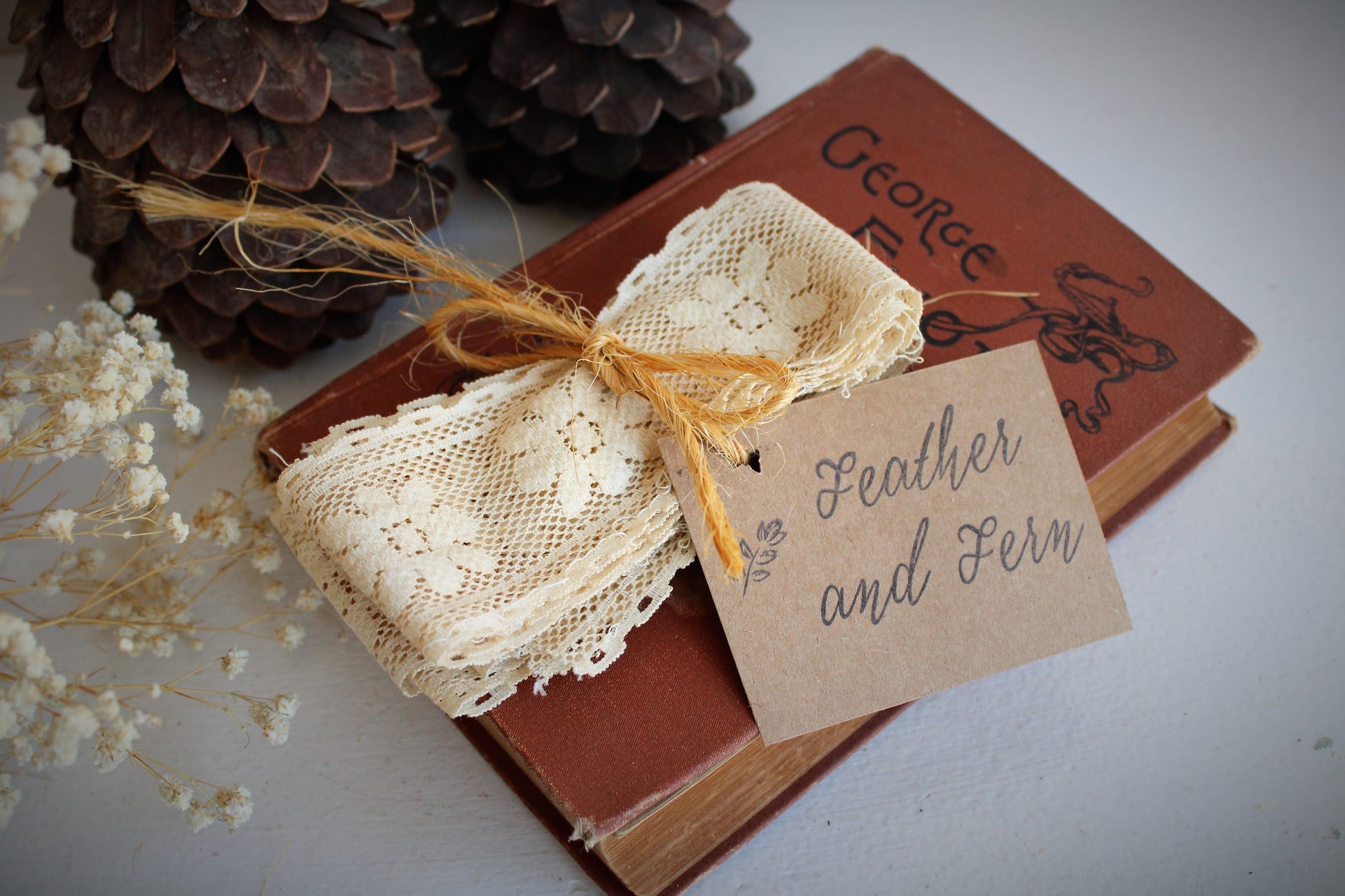 Naturally Plant Dyed Ivory Vintage Lace