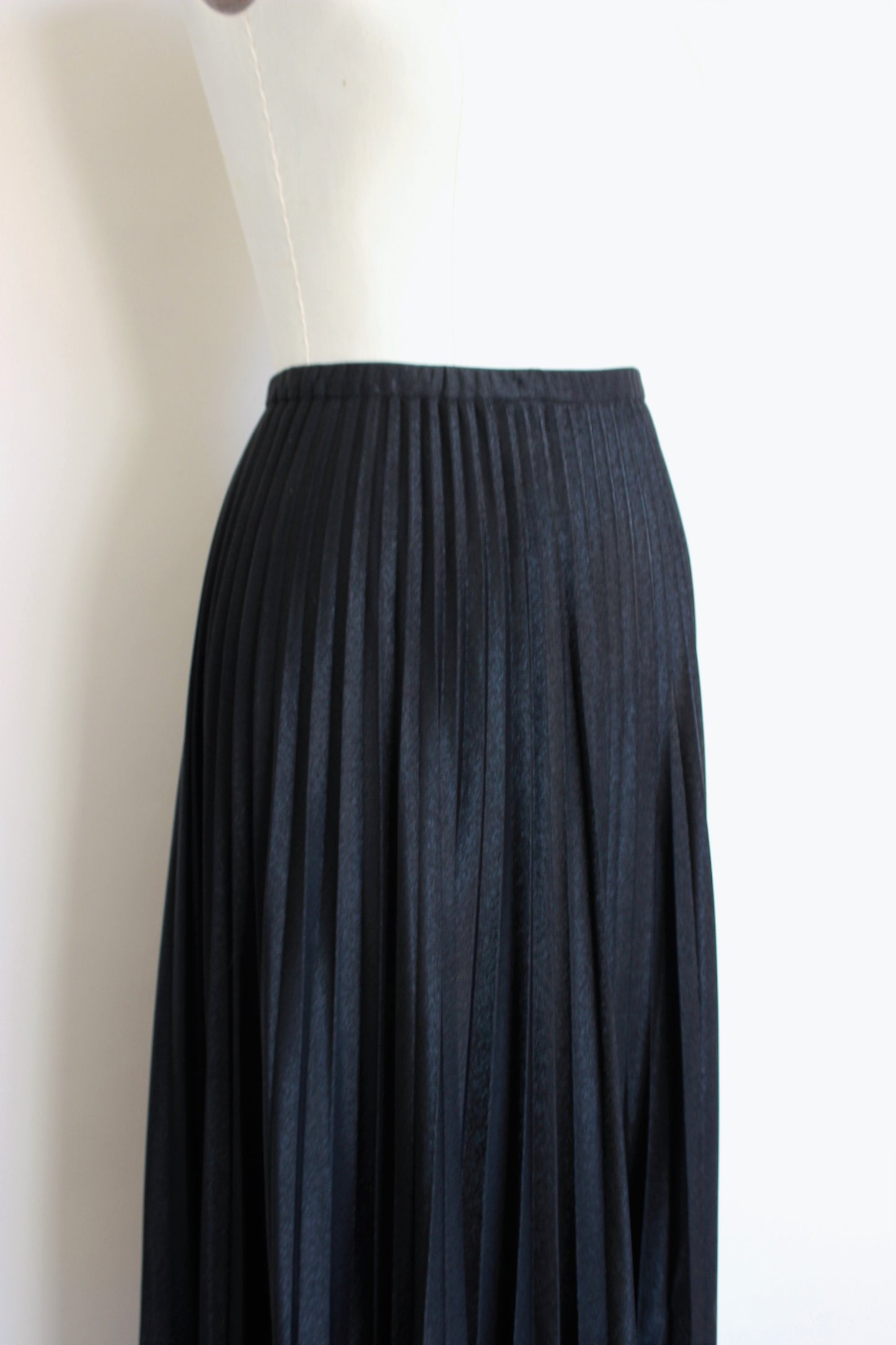 Vintage 1980s Broomstick Pleated Maxi Skirt