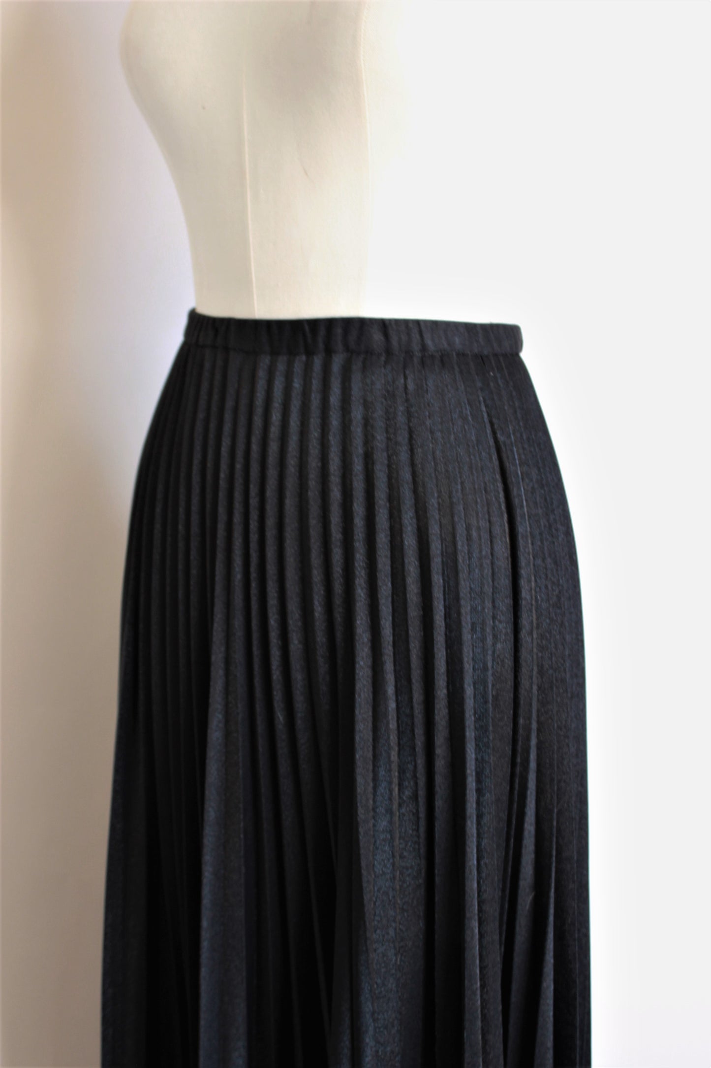 Vintage 1980s Broomstick Pleated Maxi Skirt