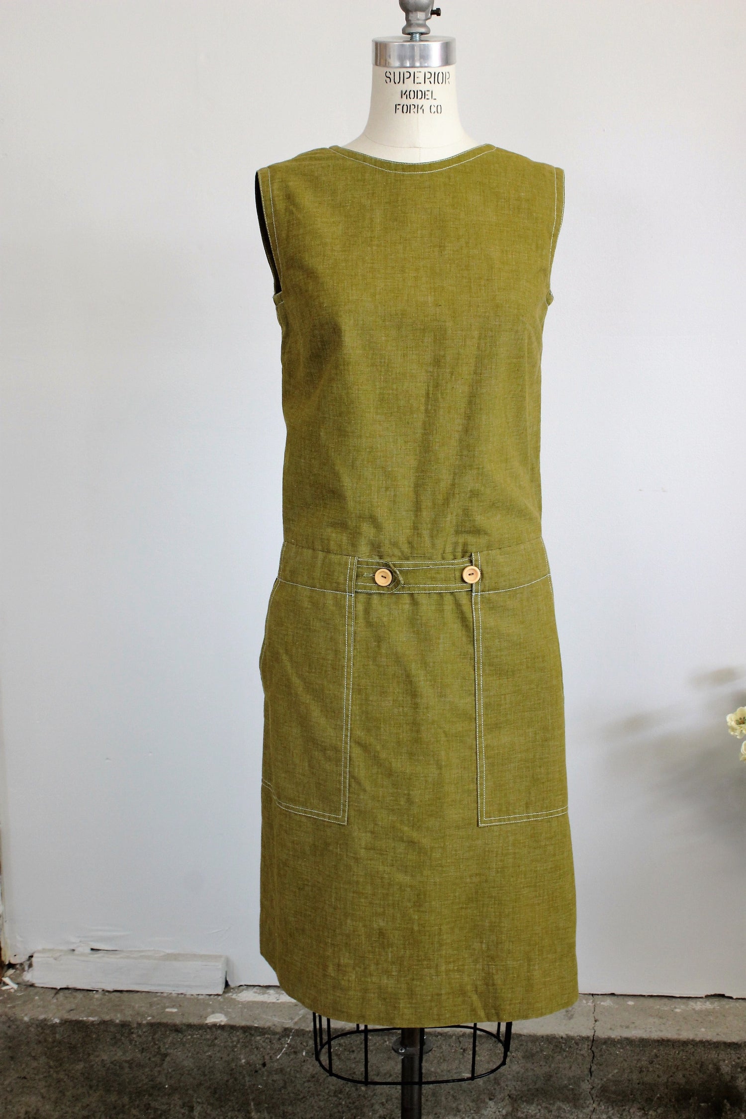 Vintage 1960s Mod Dress Romper With Pockets And Belt