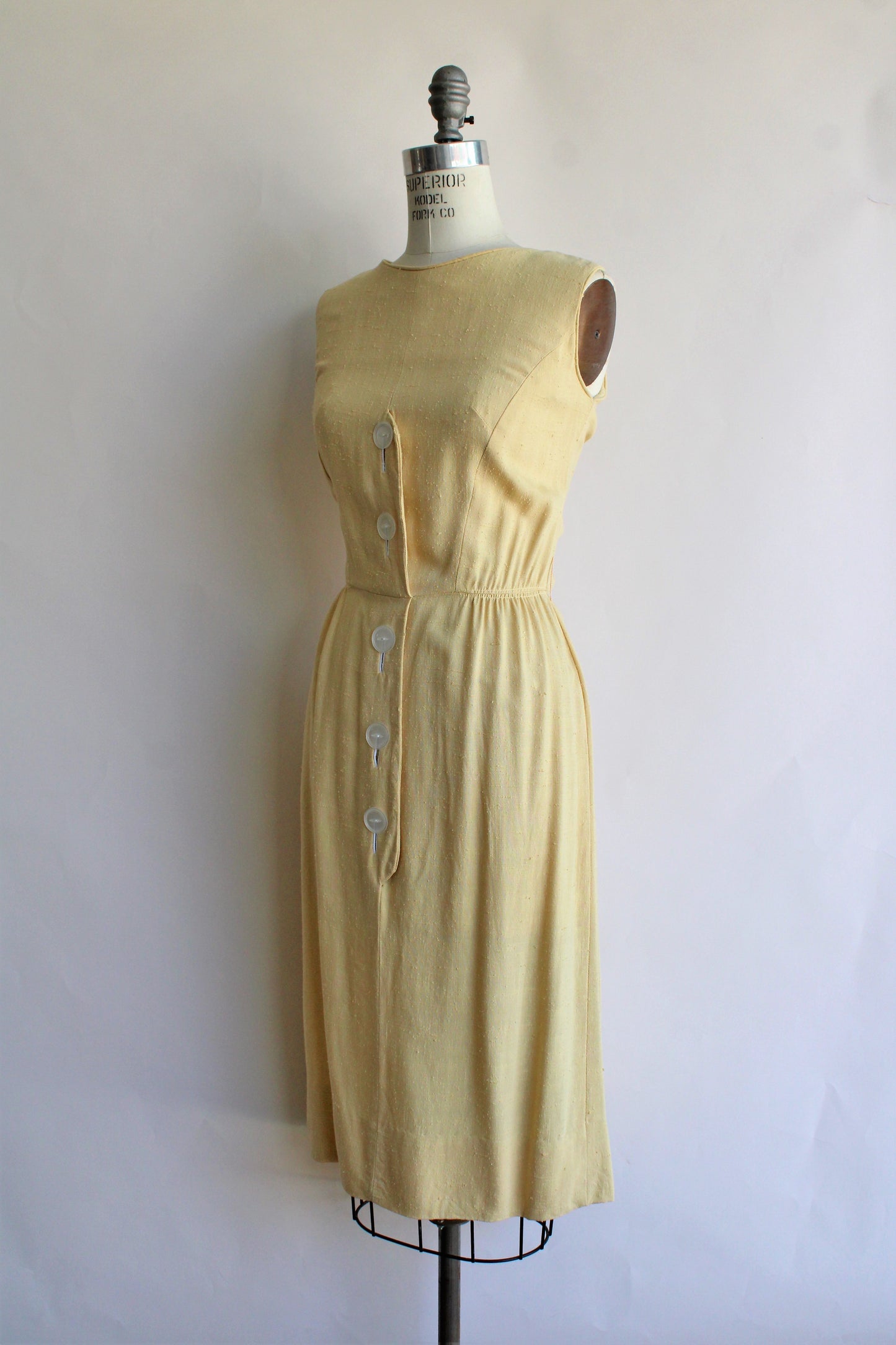 Vintage 1950s 1960s Yellow Sleeveless Sundress by Mr. Henry