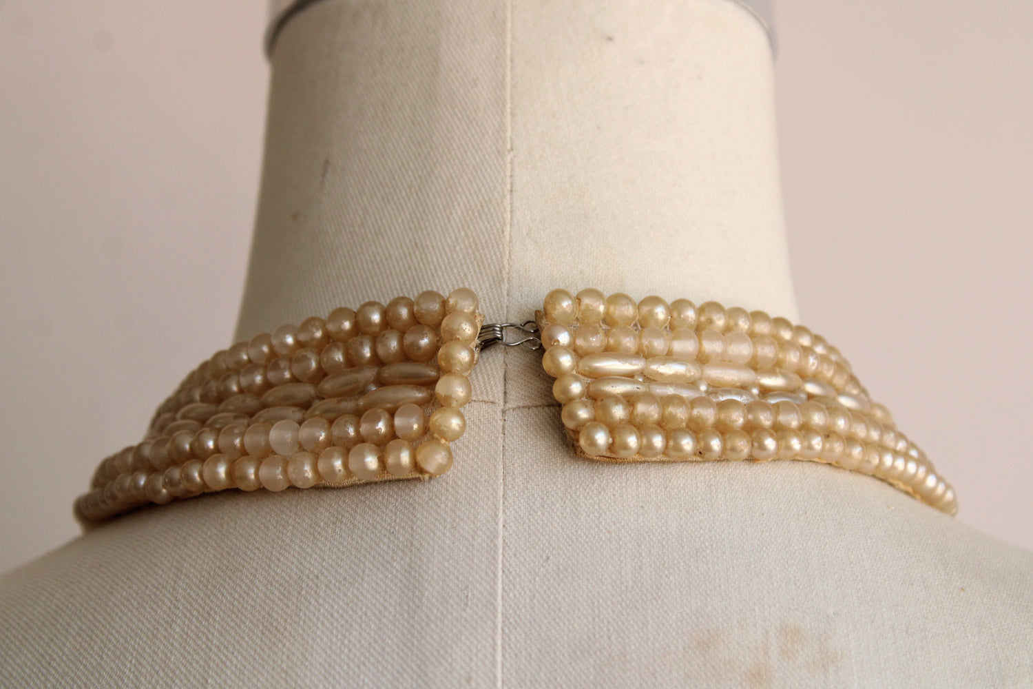 Vintage 1940s 1950s Faux Pearl Detachable Collar