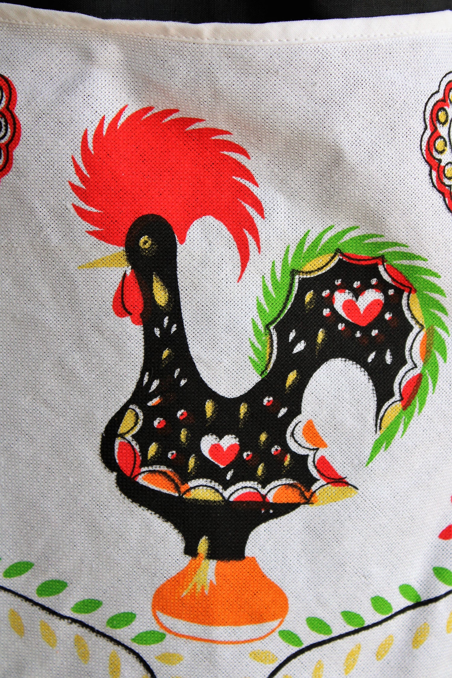 Vintage 1980s 1990s Full Apron with Rooster