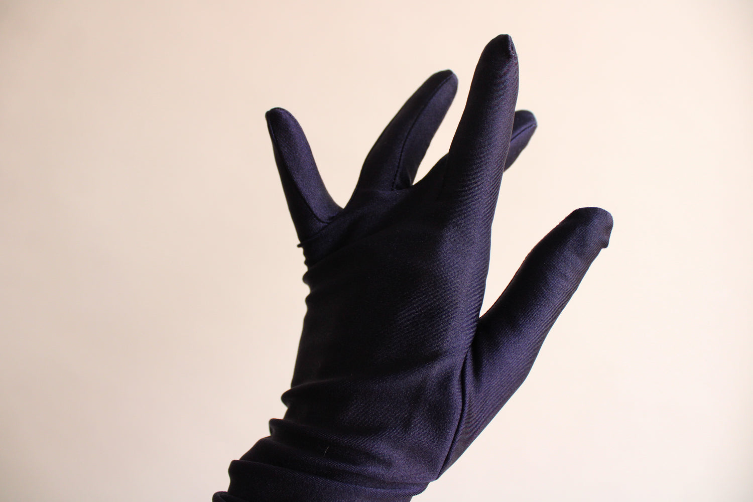 Vintage 1990s Navy Blue Opera Gloves