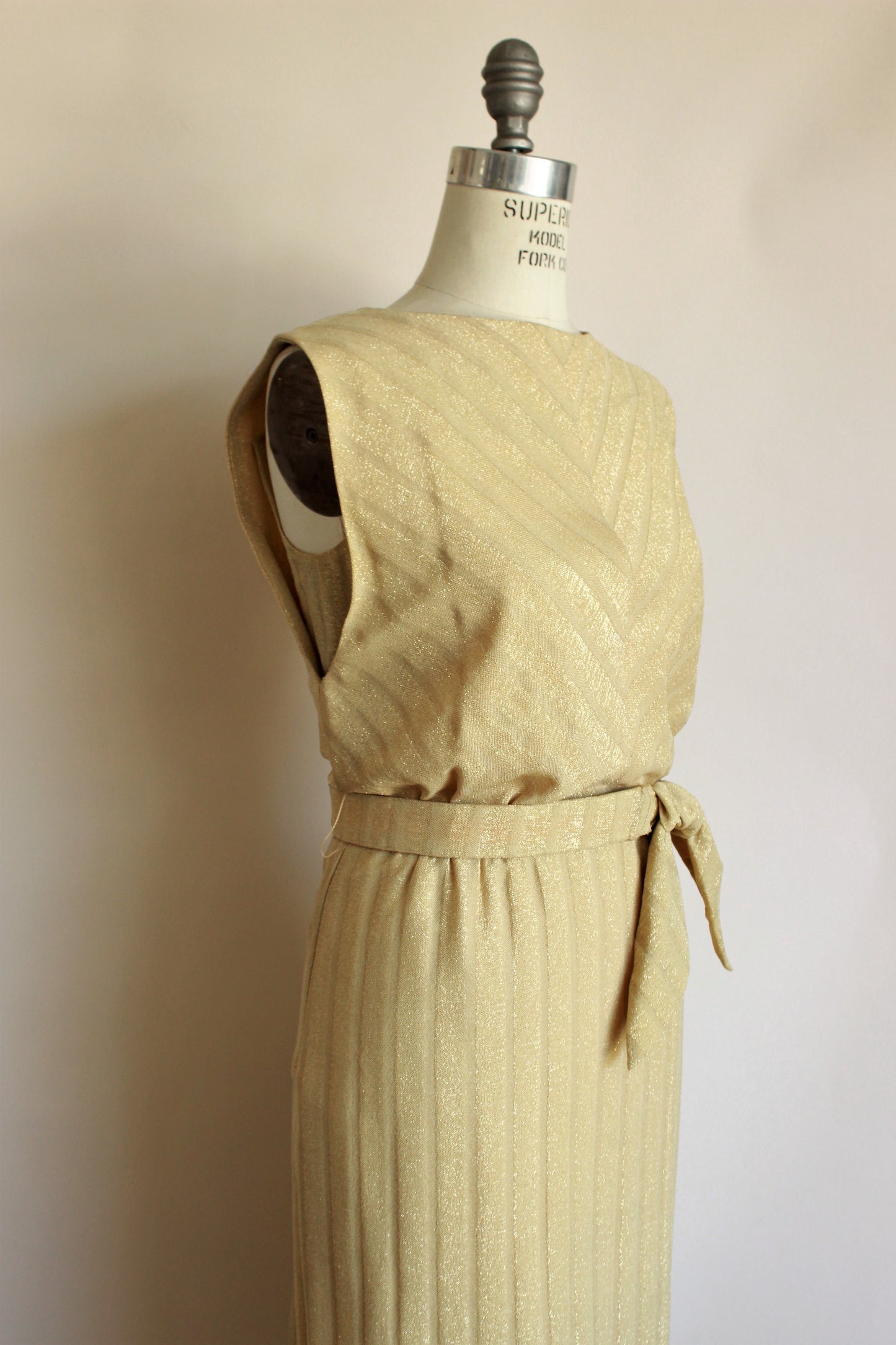 Vintage 1960s R&K Original Gold Dress