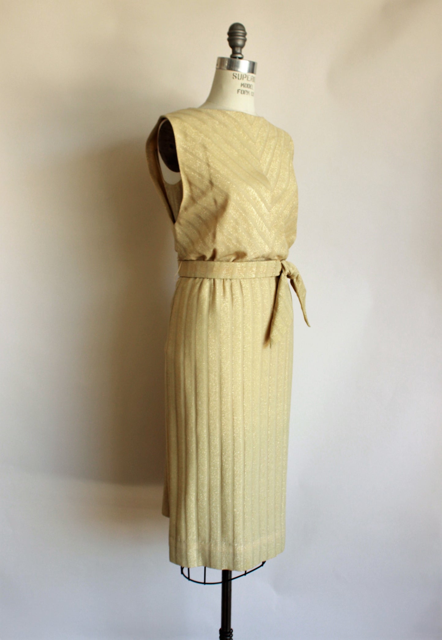 Vintage 1960s R&K Original Gold Dress