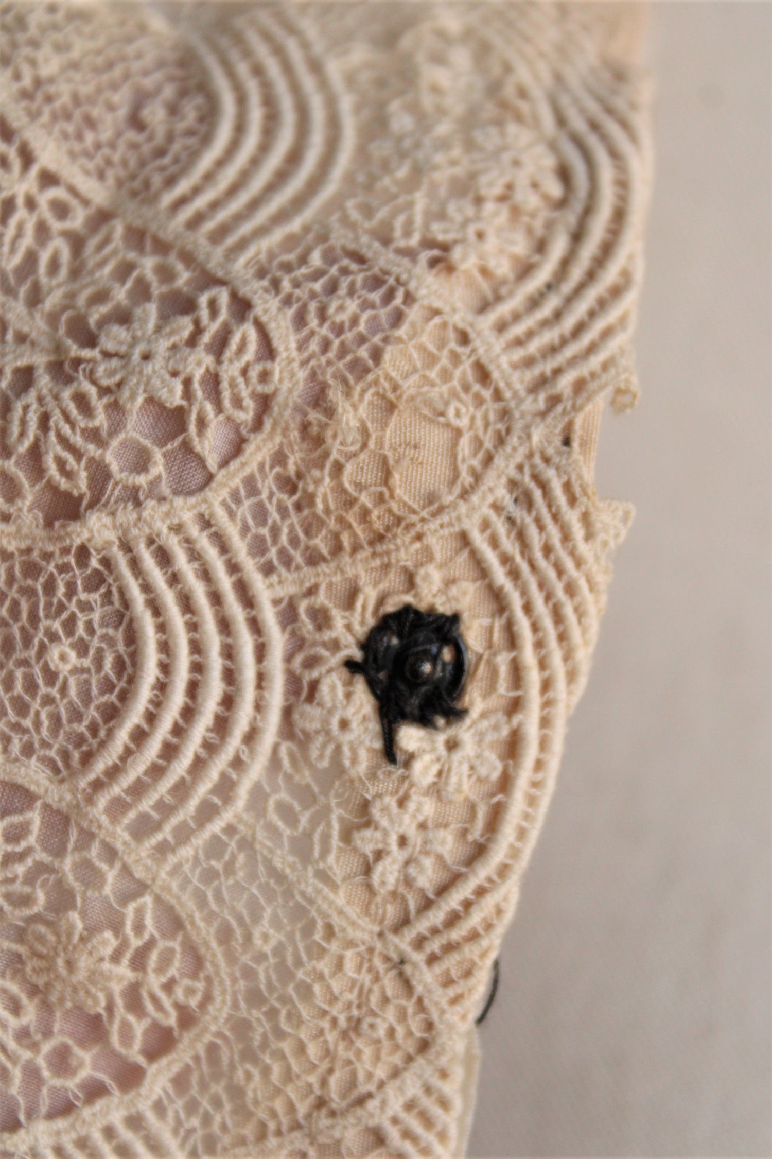 Antique 1900s Silk Lace Blouse Front