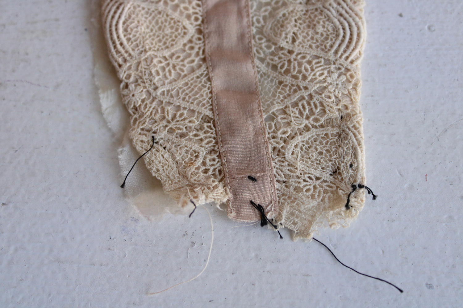 Antique 1900s Silk Lace Blouse Front