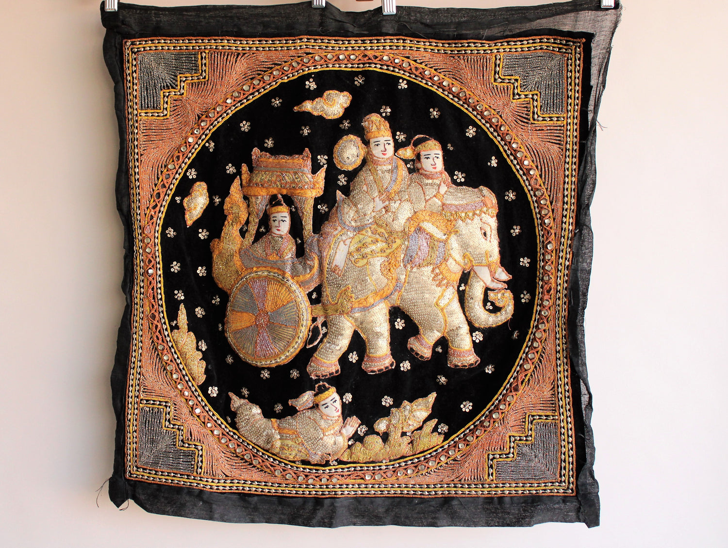 Vintage 1940s Kalaga Wall Hanging