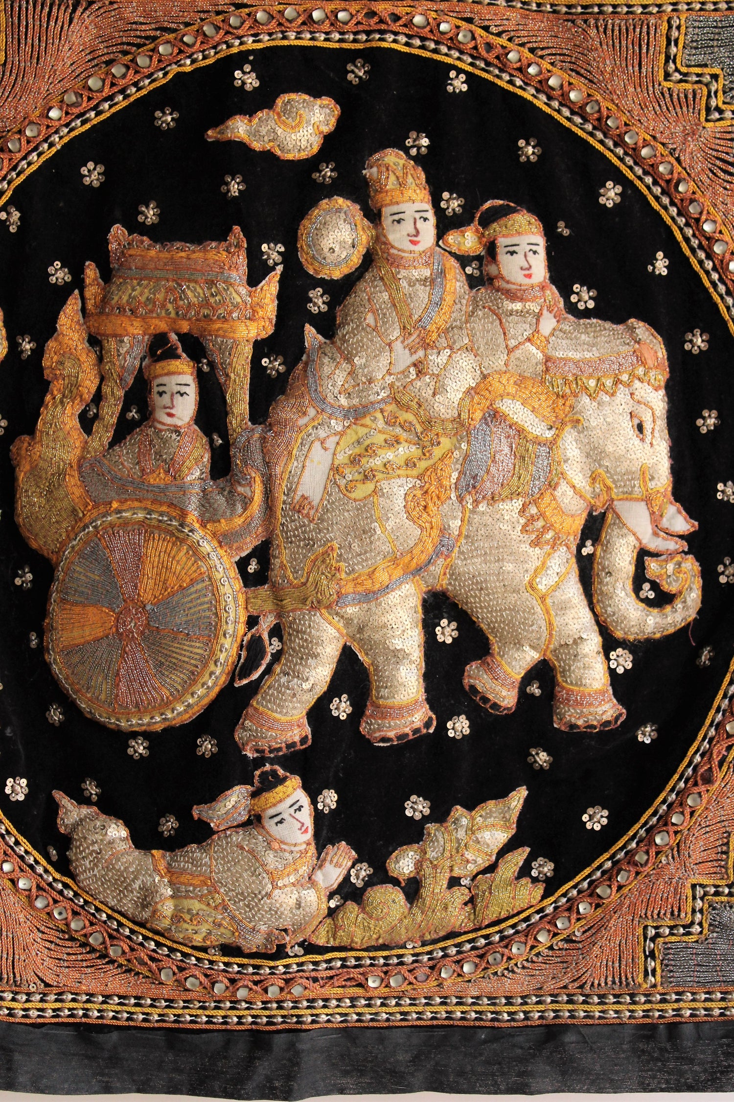 Vintage 1940s Kalaga Wall Hanging