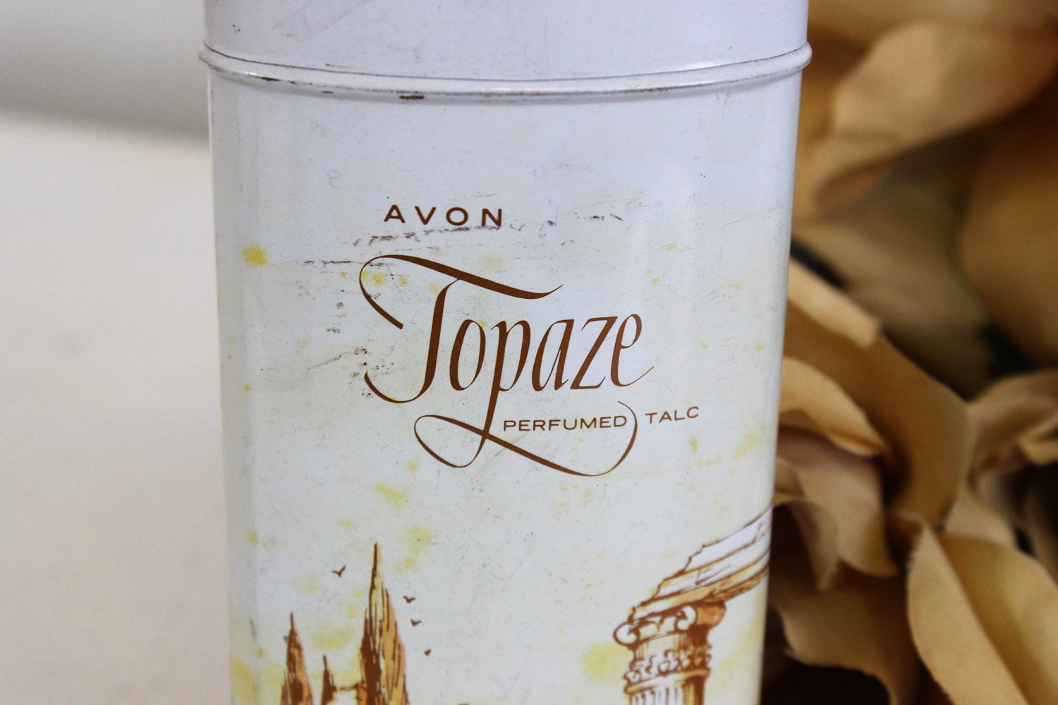 Vintage 1960s Avon Topaze Perfumed Talc Powder
